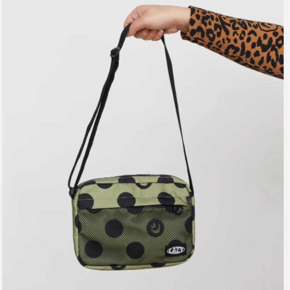 Lazy Oaf Squish Face Polka Dot Day Bag Crossbody